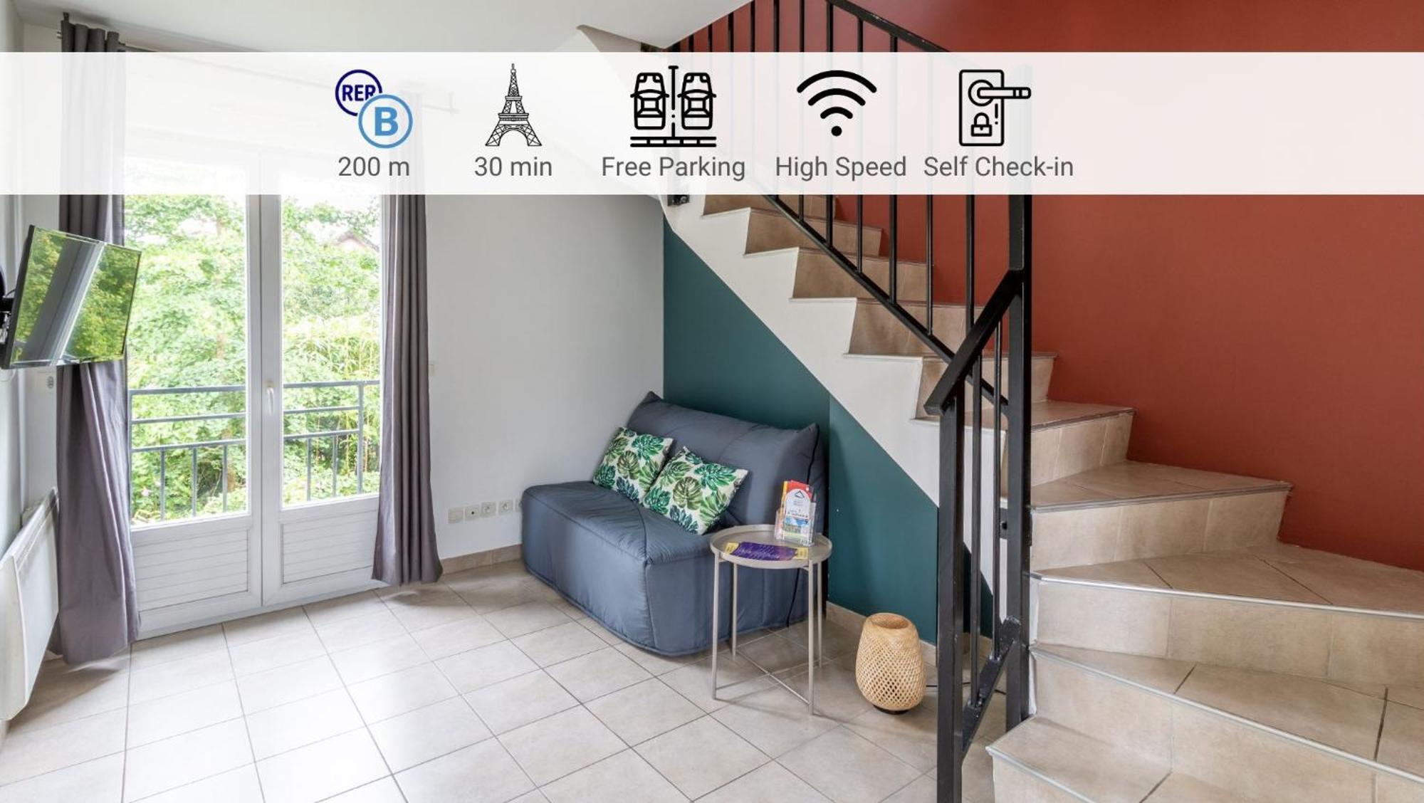 Le Duplex , Proche Gare Rer, Parking, Arrivee Autonome Lejlighed Palaiseau Eksteriør billede